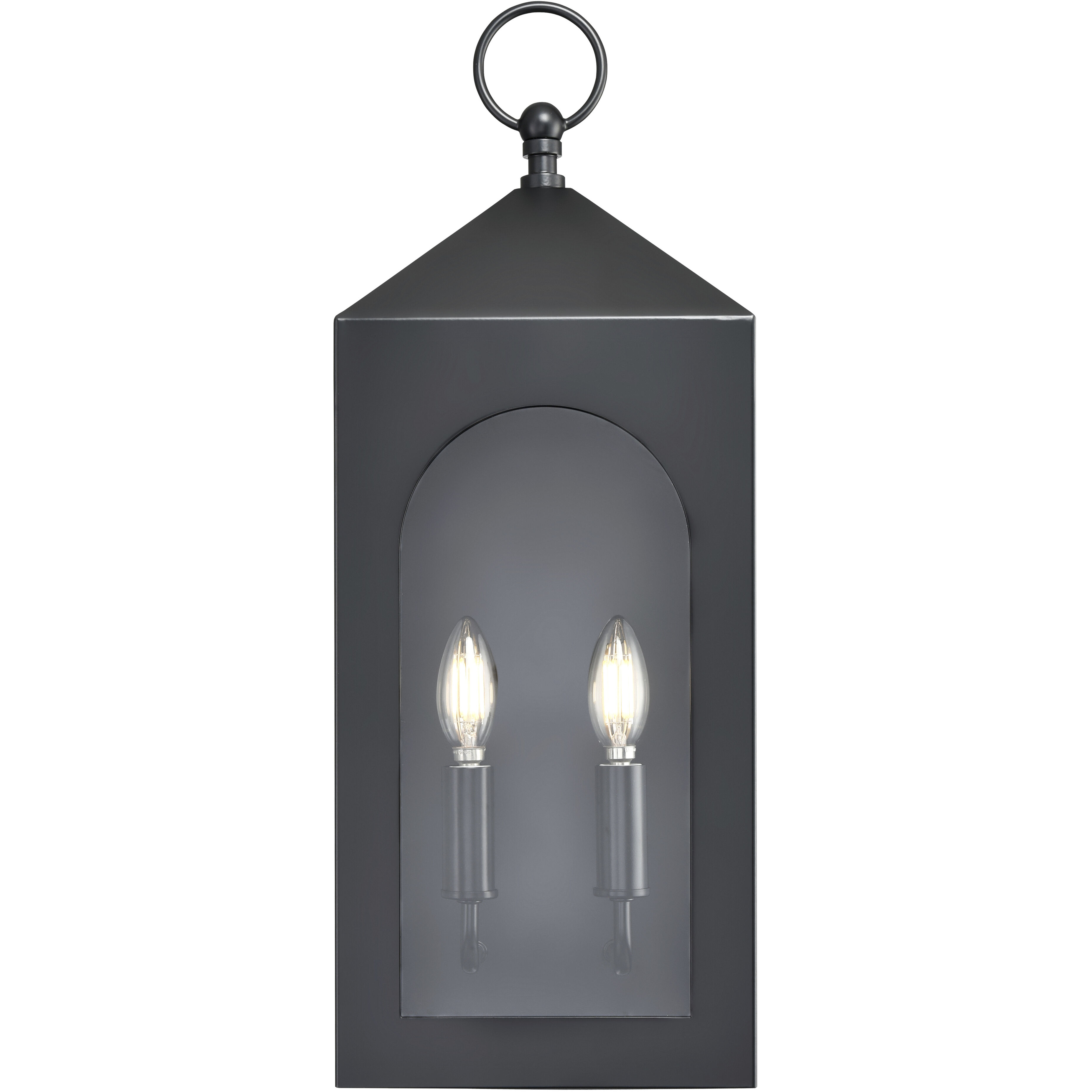 Bratton 2 Light 22.68 inch Powder Coated Black Outdoor Wall Sconce